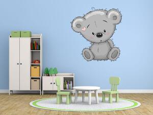 Nálepka na zeď pro děti Veselý medvídek Rozměry: 100 x 100 cm