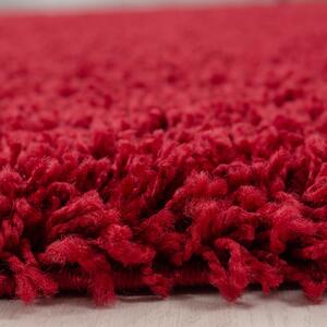 Kulatý koberec Life Shaggy 1500 red 160x160 cm
