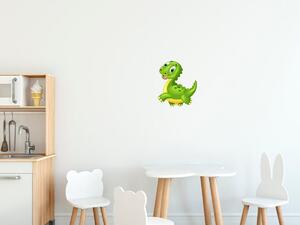 Nálepka na zeď pro děti Běžící dinosaurus Velikost: 10 x 10 cm