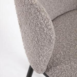 Barová židle arun 75 cm bouclé šedá