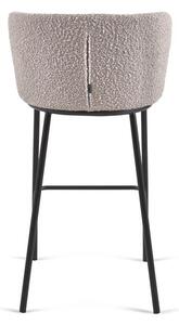 Barová židle arun 75 cm bouclé šedá