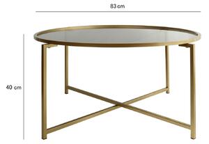 Konferenční stolek Golda (zlatá + šedá). 1089703