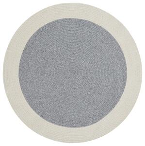 Hans Home | Kusový koberec Braided 105555 Grey Creme kruh – na ven i na doma - 150x150 (průměr) kruh