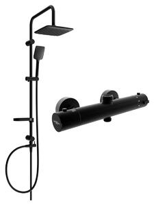 Mexen Sven sprchový set s dešťovou sprchou a termostatickou sprchou Kai, černá, 77150262-70