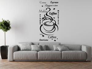 Nálepka na zeď Caffee Barva: Bílá, Rozměry: 50 x 100 cm