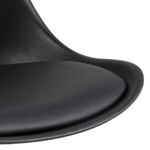Designová barová židle Nascha černá-přírodní