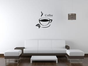 Nálepka na zeď Coffee Barva: Bílá, Velikost: 50 x 50 cm