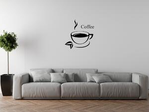 Nálepka na zeď Coffee Barva: Bílá, Velikost: 50 x 50 cm