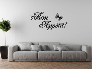 Nálepka na zeď Bon Appetit Barva: Bílá, Rozměry: 100 x 50 cm