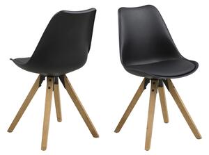 Designové židle Nascha černá-přírodní