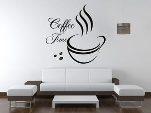 Nálepka na zeď Coffee Barva: Černá-Matná, Rozměry: 100 x 100 cm