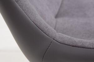 Designové židle Amiyah světle šedá-černá