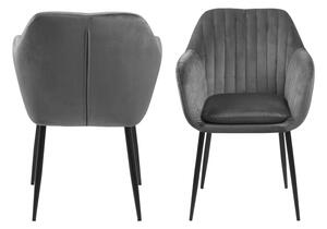 Designové židle Nashira tmavě šedá kovová