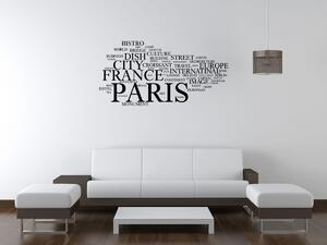 Nálepka na zeď Paříž Barva: Bílá, Rozměry: 200 x 100 cm