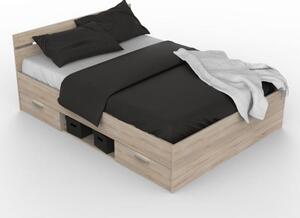 Manželská postel 160 cm Myriam (dub sonoma) (bez matrace a roštu). Vlastní profesionální přeprava až k Vám domů 1040197