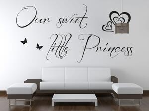 Nálepka na zeď Our sweett little princess Barva: Oranžová, Rozměry: 200 x 100 cm