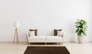 Vopi koberce Kusový koberec Eton hnědý 97 čtverec - 400x400 cm