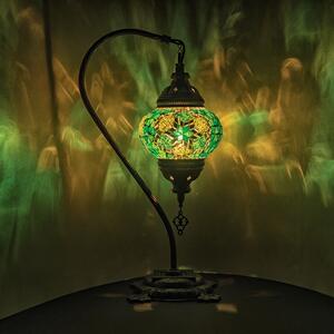 Krásy Orientu Orientální skleněná mozaiková stolní lampa Beyza - Swan - ø skla 12 cm