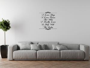 Nálepka na zeď I love hugs Barva: Bílá, Rozměry: 100 x 100 cm