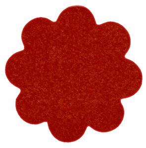 Vopi koberce Květinový koberec Eton vínově červený - 160x160 kytka cm