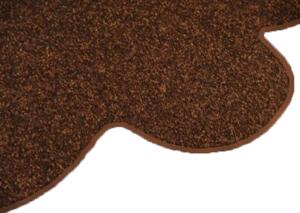 Vopi koberce Květinový koberec Eton hnědý - 120x120 kytka cm