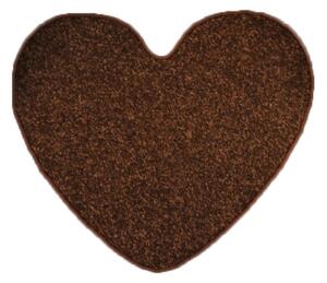 Vopi koberce Kusový koberec Eton Srdce hnědý - 100x120 srdce cm