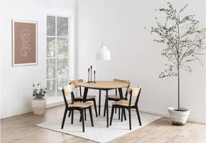 Designová jídelna židle Nieves černá a přírodní