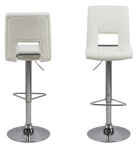 Designová barová židle Almonzo bílá / chromová