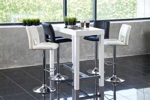 Designová barová židle Almonzo černá / chromová