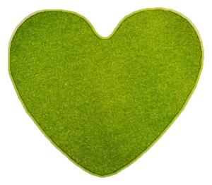 Vopi koberce Kusový koberec Eton Srdce zelený - 100x120 srdce cm