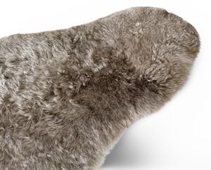 Islandská jehněčí kůže, šedohnědá - taupe, barvená, střižený chlup, velikost III Střižený chlup 5 cm III - 90-100 cm