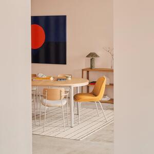Hořčicově žlutá čalouněná jídelní židle Kave Home Aimin