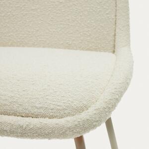 Bílá čalouněná jídelní židle Kave Home Aimin