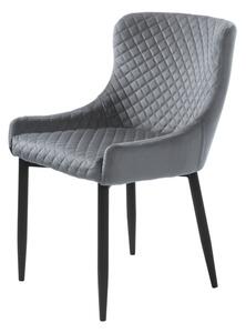 Designová židle Hallie šedý samet
