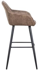 Designová barová židle Esmeralda vintage taupe