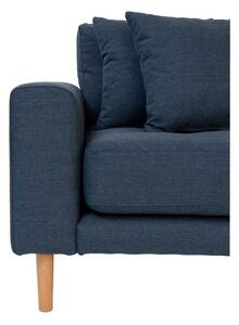 Designová sedačka s otomanem Ansley tmavě modrá - pravá