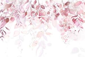 Tapeta jemný dotek přírody v růžovém - 300x200 cm