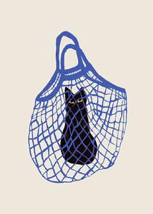 The Poster Club Plakát The Cats in the bag by Chloe Purpero Johnson A4 (21x27cm)