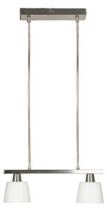 Bílé stropní svítidlo se skleněným stínidlem 40x11 cm Hybryda – Candellux Lighting