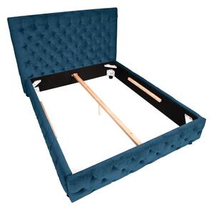 Designová postel Laney 180x200 cm tmavě modrý samet