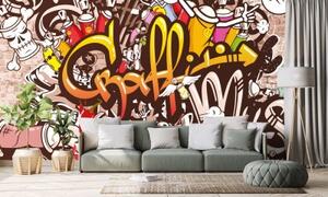Tapeta veselá graffiti stěna - 300x200