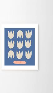 The Poster Club Plakát Blue Tulips by Anna Mörner 40x50 cm