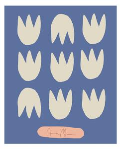 The Poster Club Plakát Blue Tulips by Anna Mörner 40x50 cm