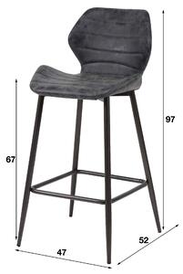 Barová židle Bregje Wax PU black