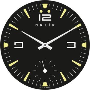 PRIM Skleněné nástěnné hodiny inspirované hodinkami Prim Orlík Prim Orlík Originál – černé E19.4732.90.006887