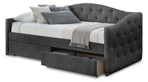 Čalouněná postel Belle 90x200, šedá, bez matrace