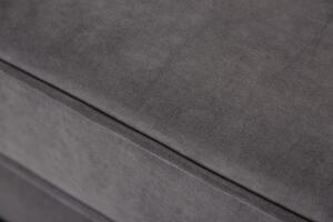 Designová lenoška Evie 196 cm šedý samet