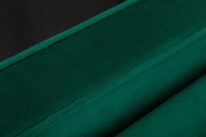 Designová lenoška Evie 196 cm smaragdově zelený samet