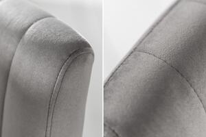 Designová barová židle Walnut šedý samet
