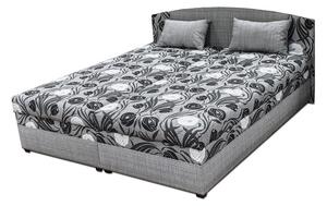 Čalouněná postel Kappa 180x200, šedá, vč. matrace, roštu a úp
